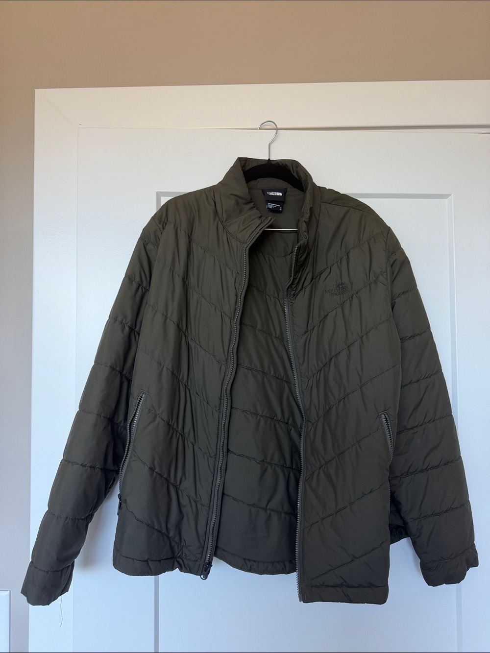The North Face Women’s Olive Green Quilted Puffer Jacket Size XL